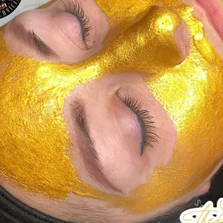 The gold facial from the Million Dollar range in progress